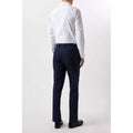 Navy - Back - Burton Mens Marl Skinny Suit Trousers