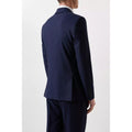 Navy - Back - Burton Mens Marl Slim Suit Jacket