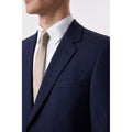 Navy - Side - Burton Mens Marl Slim Suit Jacket