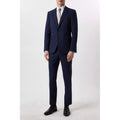 Navy - Pack Shot - Burton Mens Marl Slim Suit Jacket