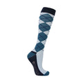 Multicoloured - Back - Hy Womens-Ladies Synergy Argyle Boot Socks