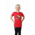 Red - Side - Hy Childrens-Kids Thelwell Collection Badge T-Shirt