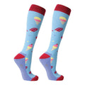 Blue-Cerise - Back - Hy Womens-Ladies Stay Cool Socks (Pack of 3)