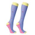 Blue-Cerise - Lifestyle - Hy Womens-Ladies Stay Cool Socks (Pack of 3)