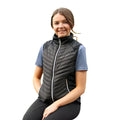 Black - Side - Hy Womens-Ladies Synergy Padded Lightweight Riding Gilet