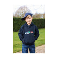 Navy - Back - British Country Collection Childrens-Kids Three Tractors Hoodie