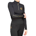 Black-Gold - Front - Supreme Products Girls Show Rider Active Base Layer Top