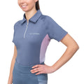 Riviera Blue-Grape - Front - Hy Womens-Ladies Synergy Elevate Polo Shirt