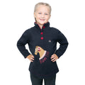 Navy-Burgundy - Front - Little Rider Girls Riding Star Collection Jumper