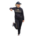 Black-Gold - Front - Supreme Products Womens-Ladies Active Show Rider Hoodie