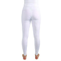 White - Back - Hy Childrens-Kids Melton Horse Riding Tights