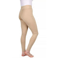 Beige - Back - HyPERFORMANCE Womens-Ladies Melton Flex Horse Riding Tights