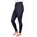 Dark Navy - Front - HyPERFORMANCE Womens-Ladies Melton Flex Horse Riding Tights