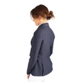 Navy-Rose Gold - Back - HyFASHION Womens-Ladies Roka Royal Diamante Show Jumping Jacket