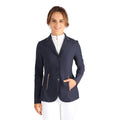 Navy-Rose Gold - Front - HyFASHION Womens-Ladies Roka Royal Diamante Show Jumping Jacket