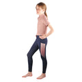 Navy - Back - HyFASHION Girls Elevate Mizs Horse Riding Tights