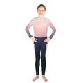 Navy - Front - HyFASHION Girls Elevate Mizs Horse Riding Tights