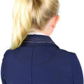 Navy-Rose Gold - Side - HyFASHION Childrens-Kids Roka Royal Diamante Show Jumping Jacket