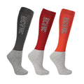 Red - Front - HYCONIC Unisex Adult Socks (Pack of 3)