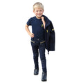 Navy-Yellow - Back - Little Rider Boys Lancelot Jacket