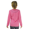 Rose Pink-Navy - Back - Little Rider Girls Base Layer Top