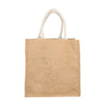 Natural - Back - Hy Thelwell Collection Square Hessian Tote Bag