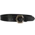 Black-Gold - Front - Coldstream Hutton Diamante Leather Waist Belt