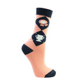 Navy-Blush - Side - Little Rider Childrens-Kids Pony Passion Socks (Pack of 3)