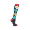 Navy-Red-Fern - Lifestyle - Hy Unisex Adult Ay Up Duck Bamboo Socks (Pack of 3)