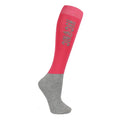 Pink - Side - HYCONIC Childrens-Kids Logo Socks (Pack of 3)