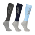 Blue - Front - HYCONIC Childrens-Kids Logo Socks (Pack of 3)