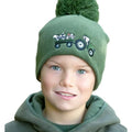 Olive Green - Front - Little Knight Childrens-Kids Farm Collection Bobble Beanie