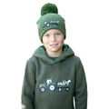 Forest Green - Back - Little Knight Childrens-Kids Farm Collection Hoodie