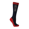 Navy-Red - Back - HYCONIC Childrens-Kids Patterned Socks (Pack of 3)