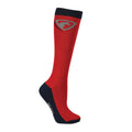 Navy-Red - Side - HYCONIC Childrens-Kids Patterned Socks (Pack of 3)