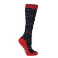 Navy-Red - Lifestyle - HYCONIC Childrens-Kids Patterned Socks (Pack of 3)