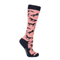 Navy-Rose - Back - HYCONIC Childrens-Kids Patterned Socks