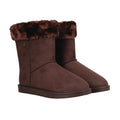 Chocolate - Front - Hy Womens-Ladies Chisworth Faux Fur Waterproof Ankle Boots