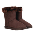 Chocolate - Front - Hy Childrens-Kids Chisworth Faux Fur Waterproof Ankle Boots