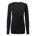 Black - Back - Craghoppers Womens-Ladies Merino Crew Neck Long Sleeve Baselayer II Top