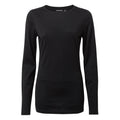 Black - Front - Craghoppers Womens-Ladies Merino Crew Neck Long Sleeve Baselayer II Top