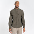 Woodland Green - Back - Craghoppers Mens Kiwi Long-Sleeved Shirt