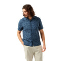 Poseidon Blue - Back - Craghoppers Mens Pasport Floral Shirt