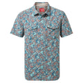 Aqua Blue-Brown - Front - Craghoppers Mens Calhoun Nosilife Shirt