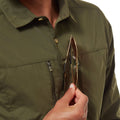 Dark Khaki - Pack Shot - Craghoppers Mens Kiwi Boulder Shirt