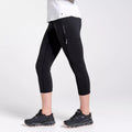 Black - Side - Craghoppers Womens-Ladies Dynamic 3-4 Leggings