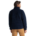 Blue Navy - Back - Craghoppers Mens Tatton Flecked Half Zip Fleece Top