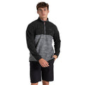 Cloud Grey - Front - Craghoppers Mens Esk Colour Block Melange Half Zip Fleece Top