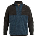 Blue Stone - Front - Craghoppers Mens Esk Colour Block Melange Half Zip Fleece Top