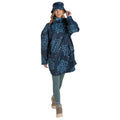 Blue Navy - Side - Craghoppers Womens-Ladies National Trust Globe Flowers Packable Waterproof Jacket